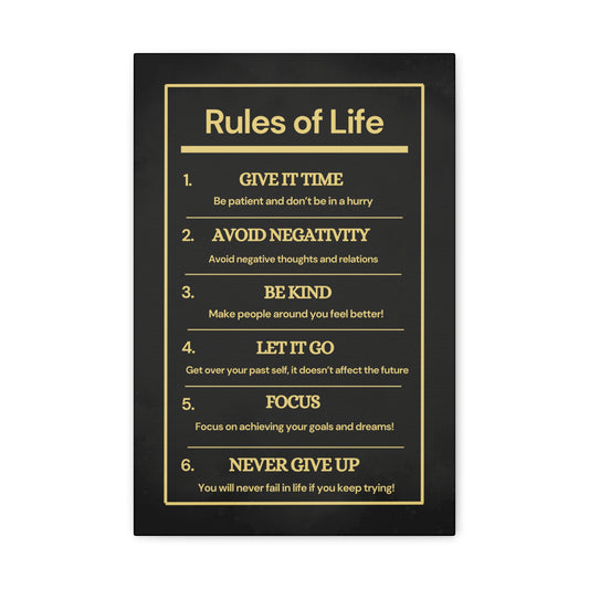 rules of life canvas